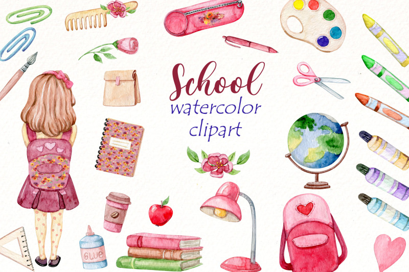 watercolor-school-clipart-bundle-back-to-school-png-girl-png