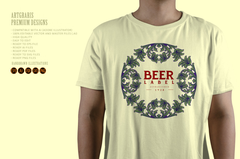 vintage-elegant-beer-label-with-floral-ornate-circle