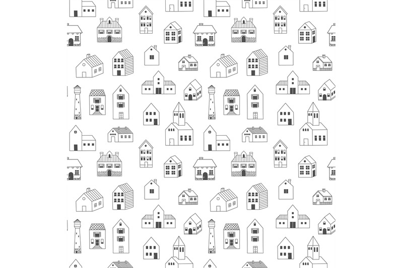 doodle-houses-pattern-seamless-print-of-cute-scandinavian-minimalisti