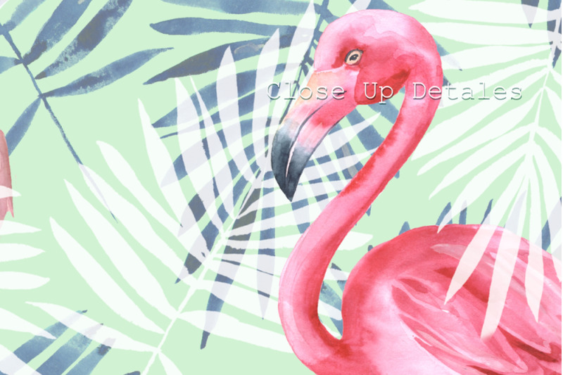 flamingo-watercolor-seamless-pattern