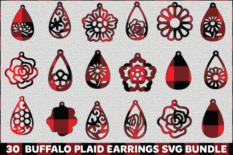 buffalo-plaid-earrings