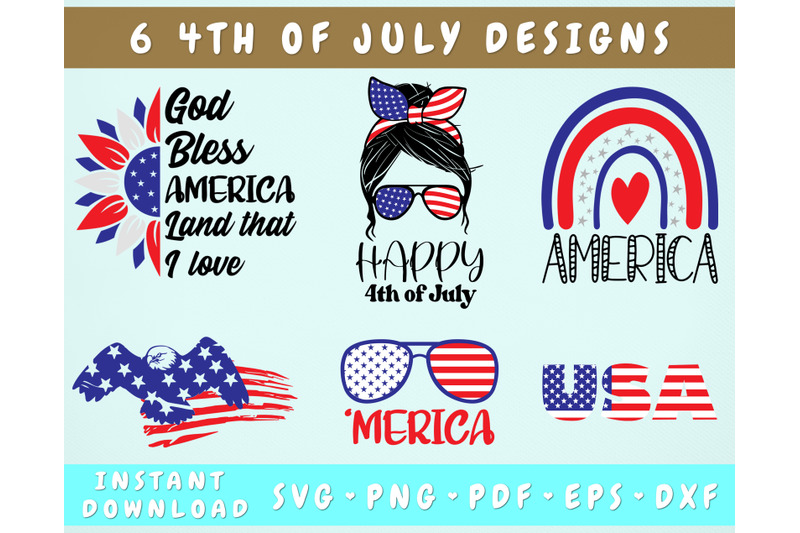 4th-of-july-svg-bundle-6-designs-merica-glasses-svg-america-rainbow