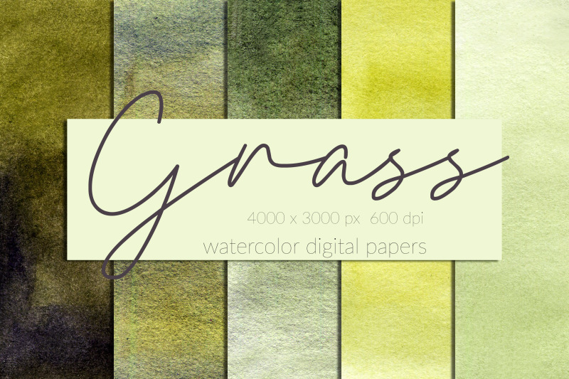 grass-watercolor-digital-papers-green-watercolor-textures