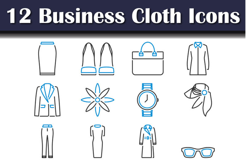 business-cloth-icon-set