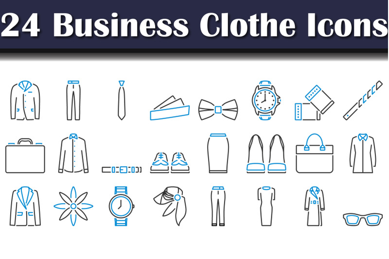 business-clothe-icon-set