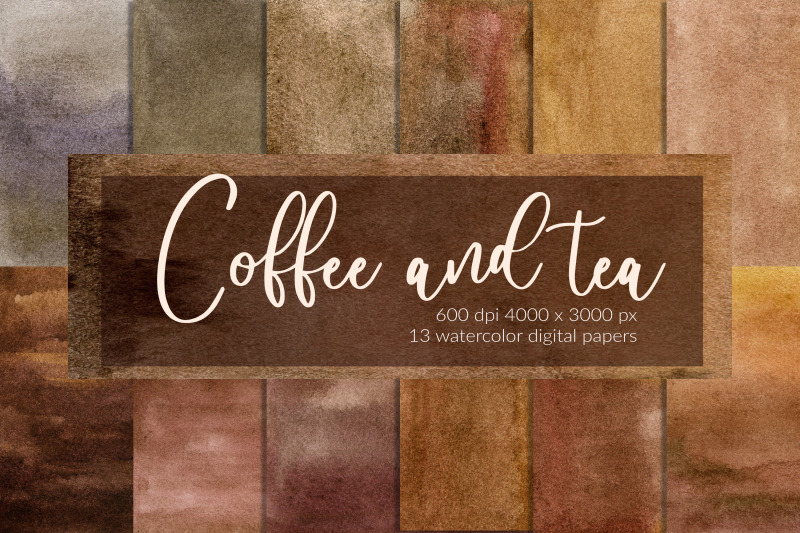 coffee-and-tea-brown-watercolor-digital-papers