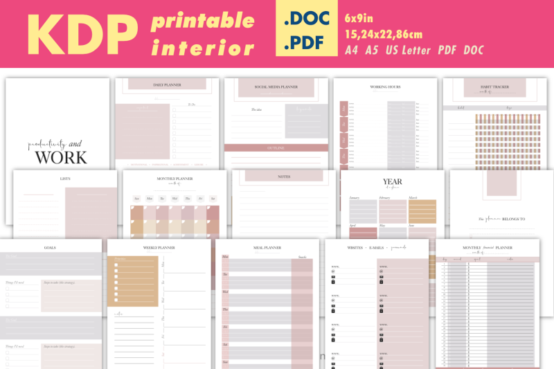 productivity-and-work-planner-kdp-interior