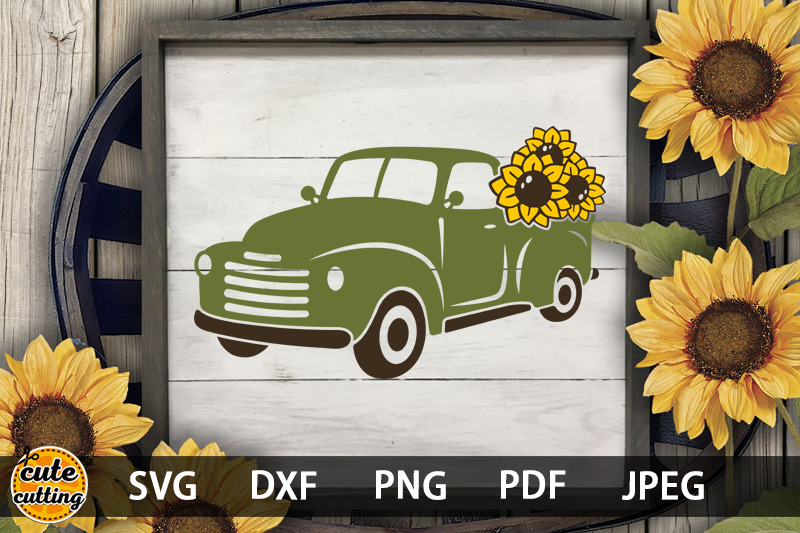 sunflower-truck-svg-truck-with-sunflowers-cut-file