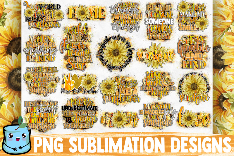 sunflower-quotes-sublimation-bundle