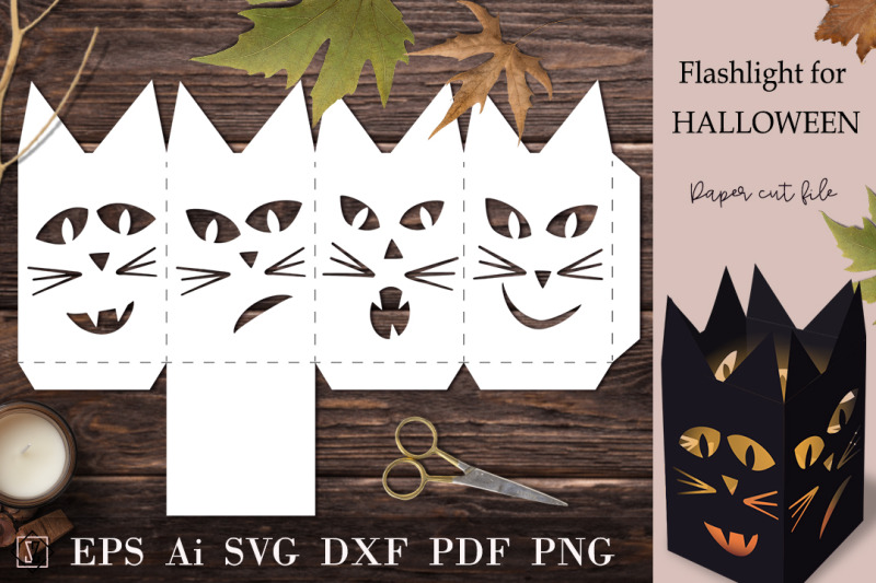 flashlight-cats-for-halloween-svg-stencil