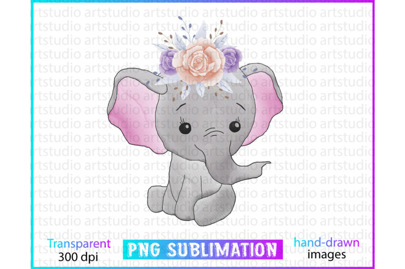 watercolor-elephant-sublimation