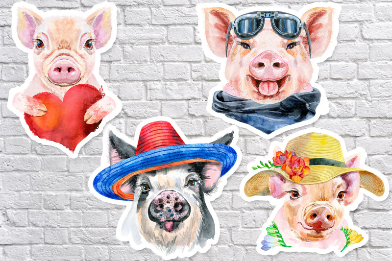 cute-watercolor-pigs-part-14