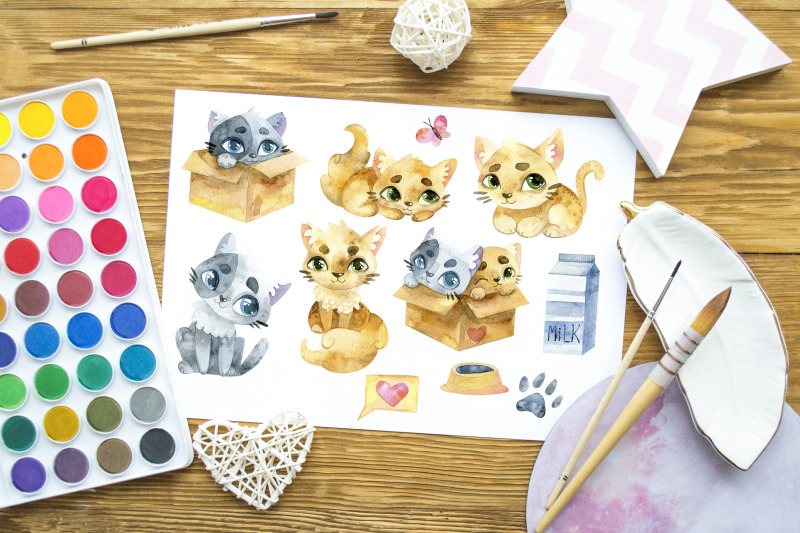 watercolor-cute-kittens-clipart