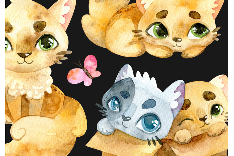 watercolor-cute-kittens-clipart