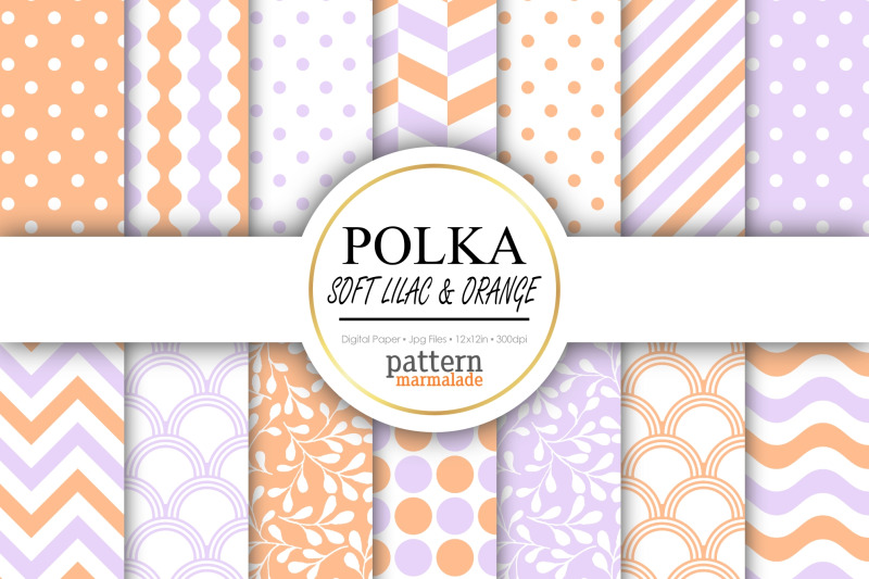 polka-soft-lilac-and-orange-digital-paper-bv050b