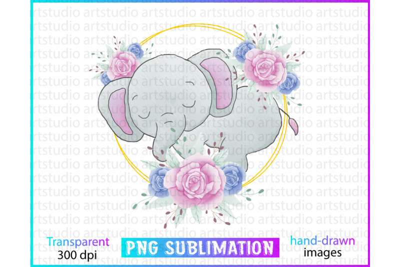 watercolor-elephant-png-sublimation