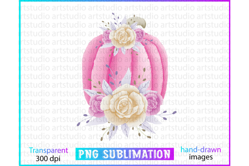 watercolor-pink-fall-sublimation-pumpkin-sublimation