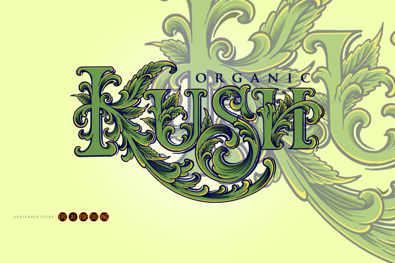 luxury-vintage-lettering-word-kush