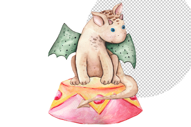 dragons-watercolor-clipart-sublimation-designs