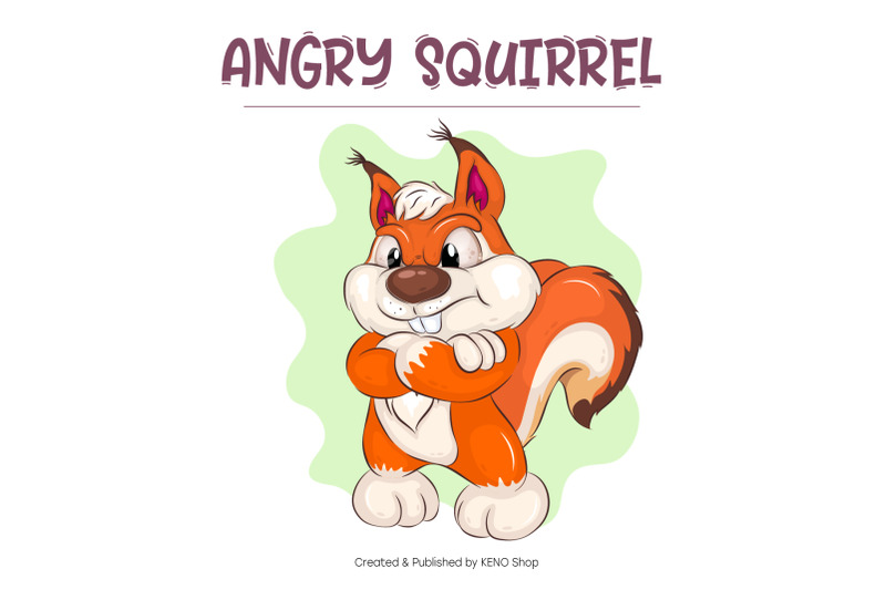 angry-cartoon-squirrel-t-shirt-png-svg