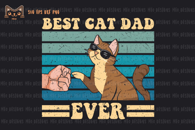 best-cat-dad-ever-funny-cat-retro