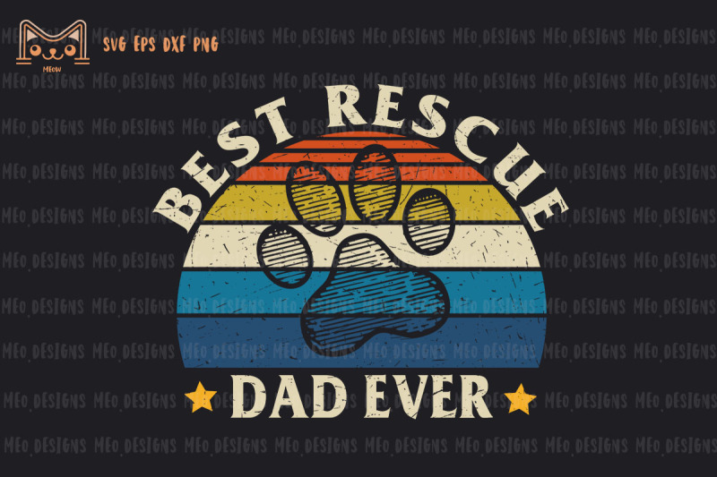 best-rescue-dad-ever-vintage-retro