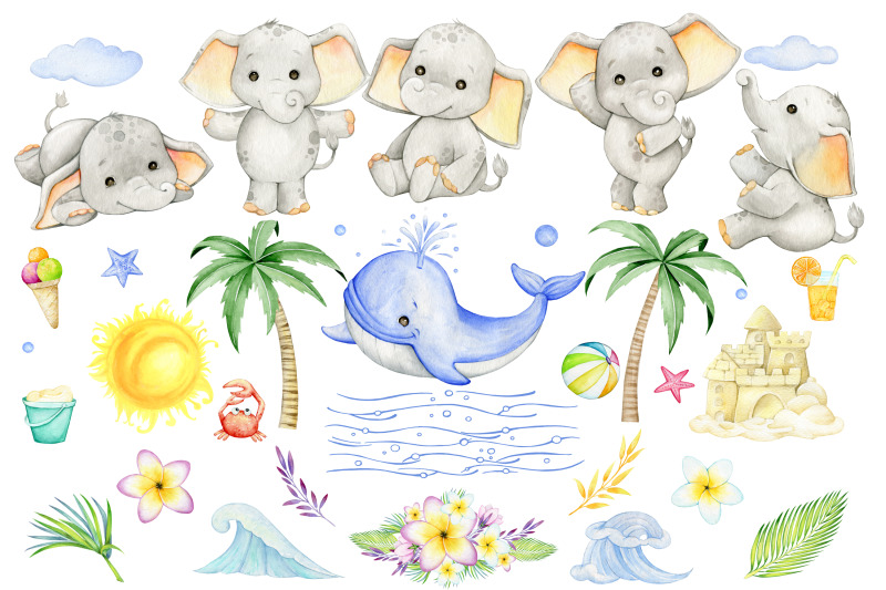 cute-summer-elephant-sublimation-design