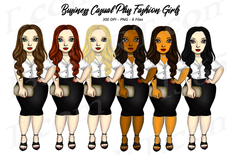 plus-size-professional-girls-clipart-fashion-png