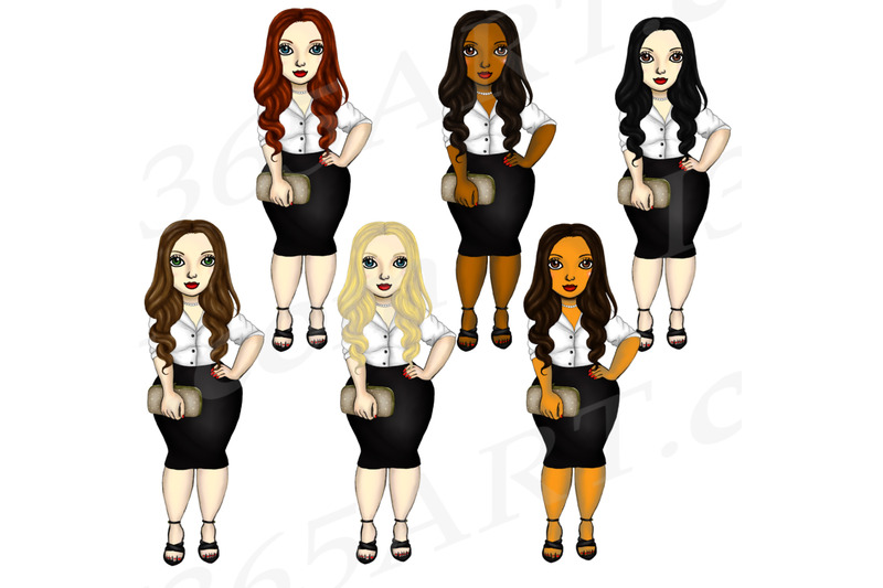 plus-size-professional-girls-clipart-fashion-png
