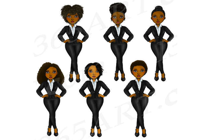 working-black-woman-career-girls-business-clipart-png