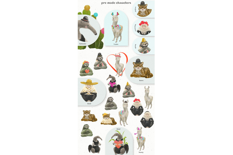 amigos-festival-south-american-animals-characters-clipart
