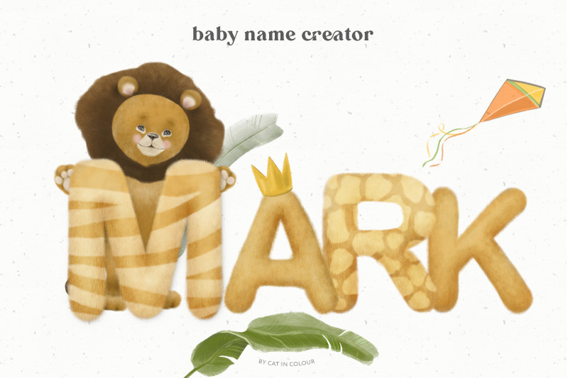 fluffy-african-baby-animals-character-name-creator-clipart