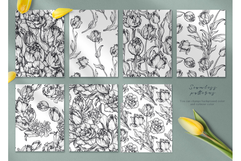 tulip-flowers-vector-set