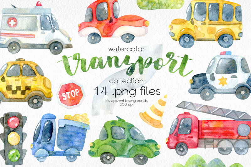 watercolor-transport-clipart