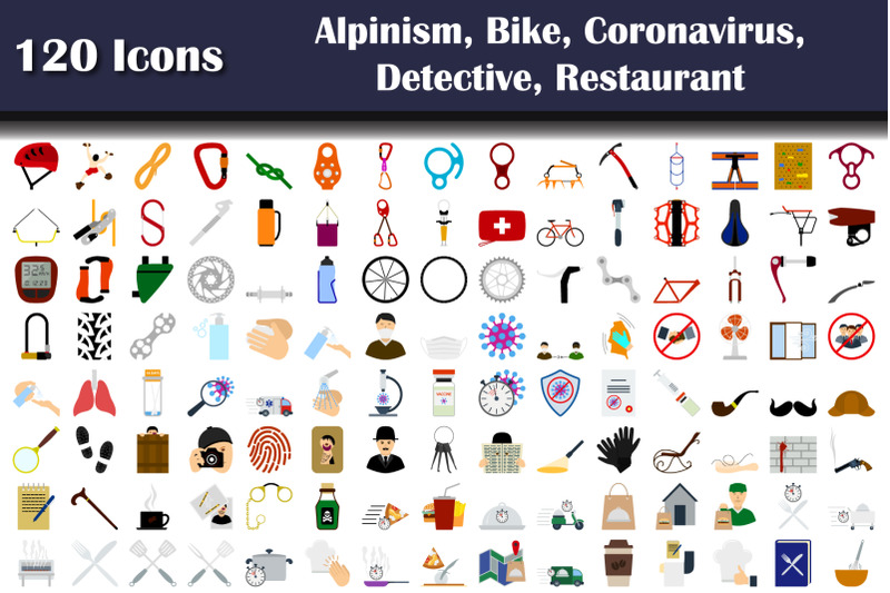 set-of-120-alpinism-bike-sport-covid-19-detective-restaurant-icon