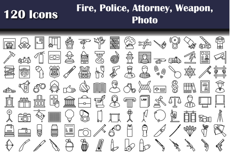 set-of-120-fire-police-attorney-weapon-photo-icons