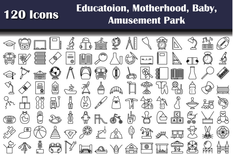 set-of-120-education-motherhood-baby-amusement-park-icons