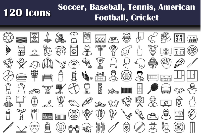 set-of-120-soccer-baseball-tennis-american-football-cricket-icons