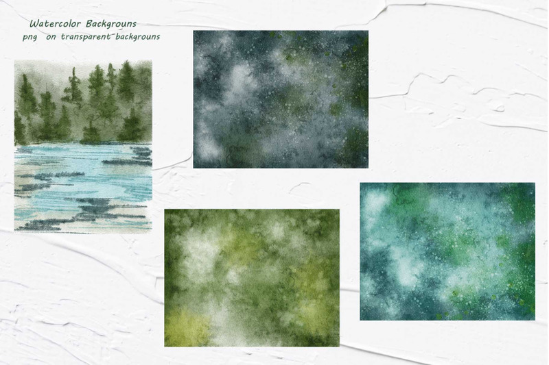 forest-watercolor-backgrounds-pack