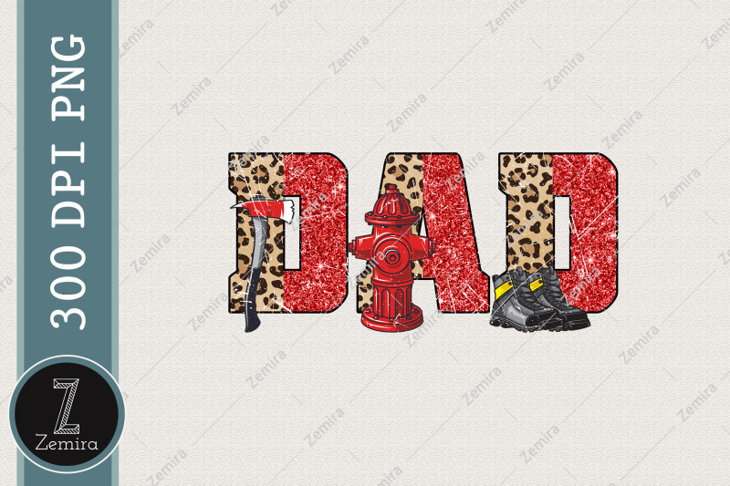 firefighter-dad-leopard-sublimation