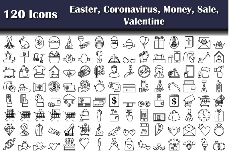 set-of-120-easter-money-sale-valentine-covid-19-icons