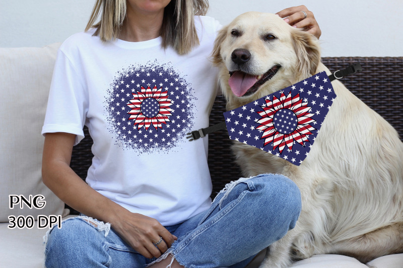 patriotic-sunflower-patriotic-dog-bandana