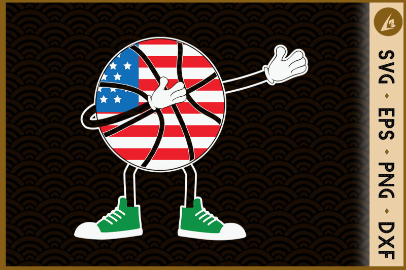 basketball-dabbing-usa-4th-of-july