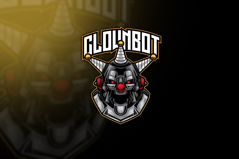 robot-clown-esport-logo