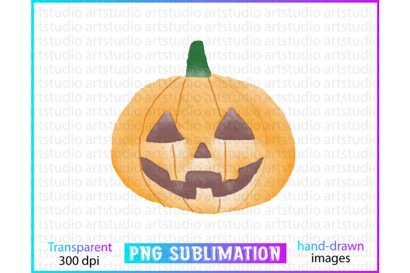 halloween-pumpkin-sublimation-watercolor-pumpkin