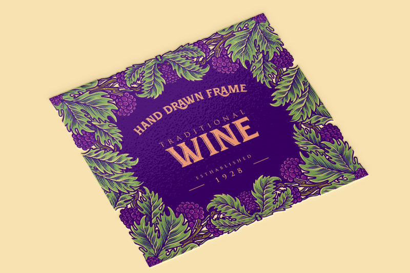 frame-vintage-wine-labels-with-floral-ornate