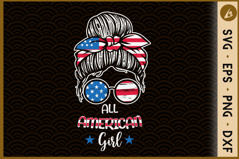 all-american-girls-4th-of-july-messy-bun