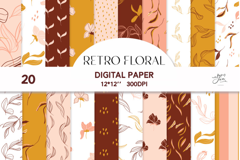 retro-floral-digital-paper-floral-backgrounds