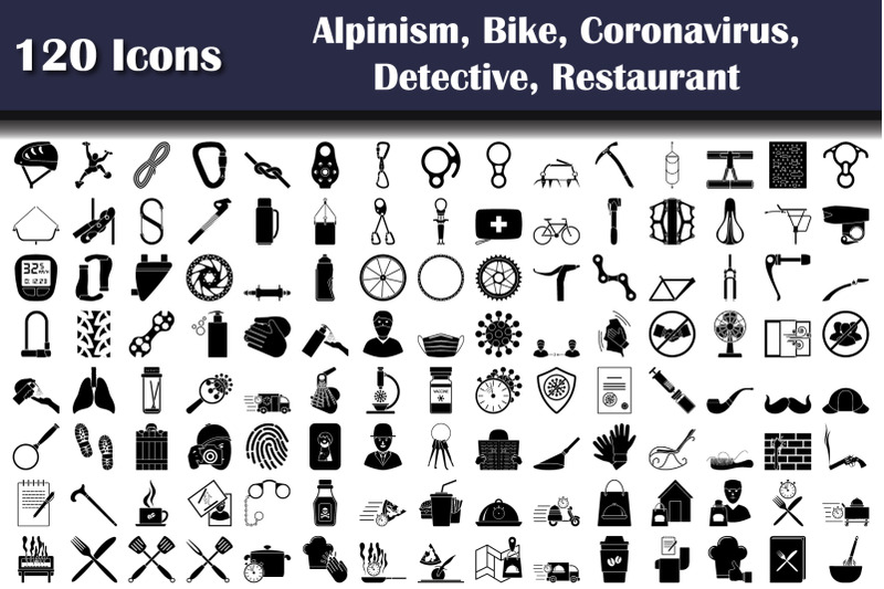 set-of-120-alpinism-bike-sport-covid-19-detective-restaurant-icon