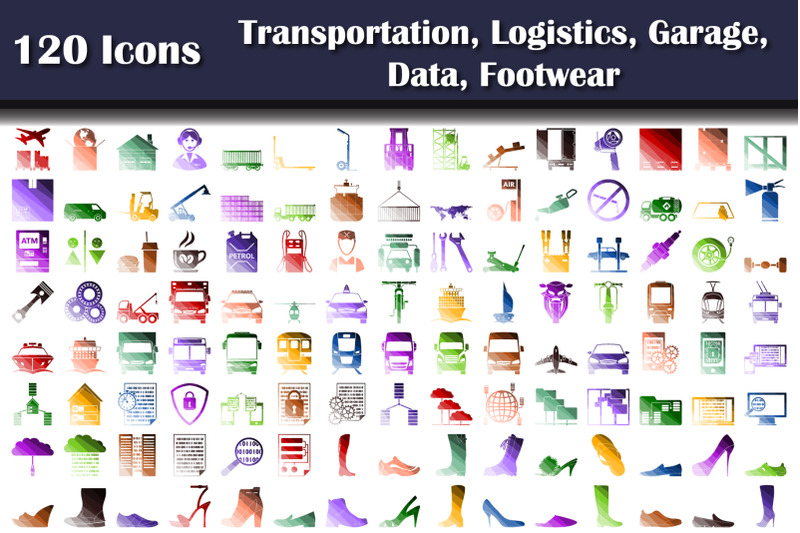 set-of-120-transportation-logistics-garage-data-footwear-icons